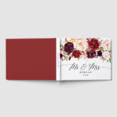 Rustique Bourgogne Marsala Mariage livre d'hôtes (Complet)