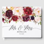 Rustique Bourgogne Marsala Mariage livre d'hôtes (Recto)