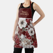 Rustique Bourgogne Rose motif floral tablier (Insitu)