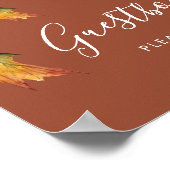 Rustique Brown Autumn Foliage Mariage Livre d'or (Coin)