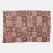 Rustique Brown Burlap Fleurs Feuille serviette de  (Horizontal)