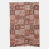 Rustique Brown Burlap Fleurs Feuille serviette de  (Vertical)