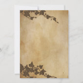 Rustique Brown Ivy Faire-part de mariage (Dos)