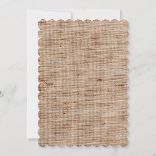 Rustique Burlap Lace Baby shower neutre Invitation (Dos)