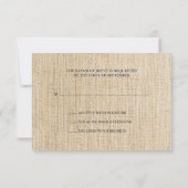 Rustique Burlap Lavender Ribbon Wedding RSVP (Dos)