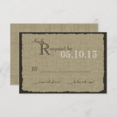 Rustique Burlap Look Réponse Mariage (Devant / Derrière)