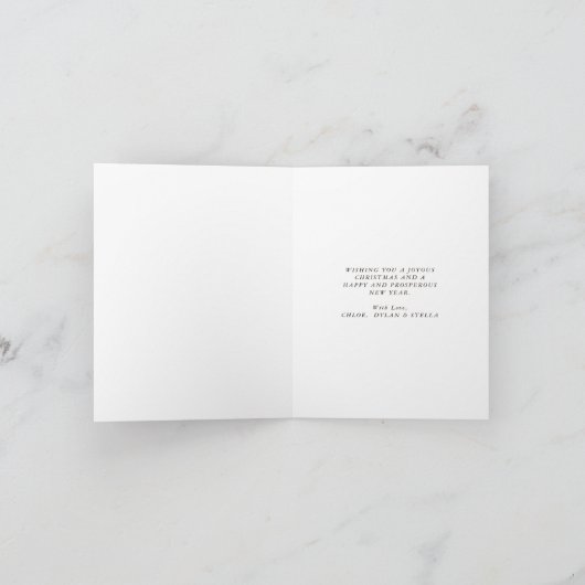 Rustique Burlap Noël Photo Plié Carte (Intérieur)