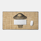 Rustique Burlap Photo Image Jellyfish Design (Clavier et souris)