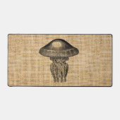 Rustique Burlap Photo Image Jellyfish Design (Recto)