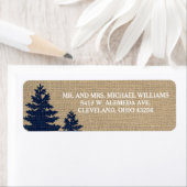 Rustique Burlap Pine Trees Étiquettes de mariage d (En situation)