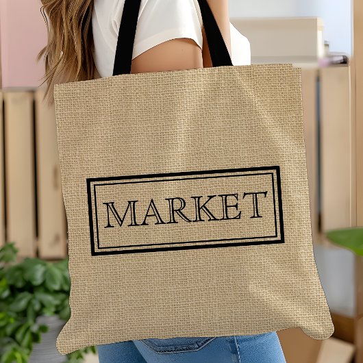 Rustique Burlap Sac fourre-tout Vintage de marché