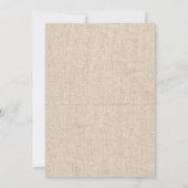 Rustique Burlap Starfish Invitations de douche nup (Dos)