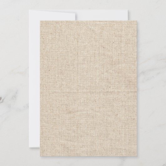 Rustique Burlap Starfish Invitations de douche nup (Dos)