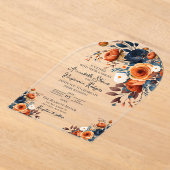 Rustique Burnt Orange et Faire-part de mariage ble (Poser)