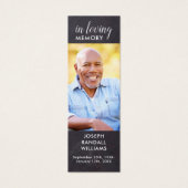 Rustique carte de prière commémorative Poème Signe (Devant)