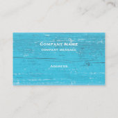 Rustique Carte de visite en bois turquoise (Dos)