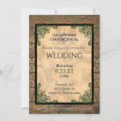 Rustique Celtique Claddagh Faire-part de mariage (Devant)