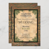 Rustique Celtique Claddagh Faire-part de mariage (Devant / Derrière)