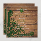 Rustique Celtique Claddagh Faire-part de mariage (Devant / Derrière)