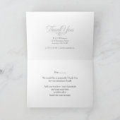 Rustique Chic Black Gold Carte de remerciements (Intérieur)