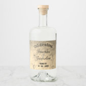 Rustique Chic Custom Wedding Liquor Étiquettes bou (Devant)