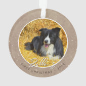 Rustique chiot première photo de chien de Noël (dos)