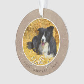 Rustique chiot première photo de chien de Noël (devant)