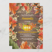 Rustique Citrouille Automne Invitation Anniversair (Devant / Derrière)