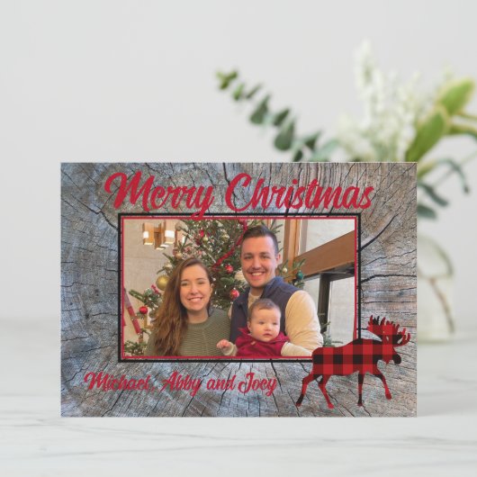 Rustique classique orignal rouge plaid modèle phot (Debout devant)