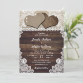 Rustique Country Chic Faire-part de mariage (Debout devant)