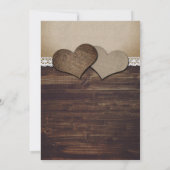 Rustique Country Chic Faire-part de mariage (Dos)