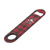 Rustique Country Lake House Tree Red Buffalo Plaid (Devant angulaire)