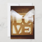 Rustique Country LOVE Faire-part de mariage (Dos)