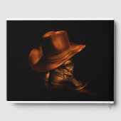 Rustique Cowboy Bottes Pays Anniversaire Livre d'o (Verso)