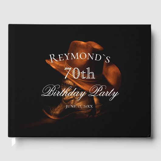 Rustique Cowboy Bottes Pays Anniversaire Livre d'o (Recto)
