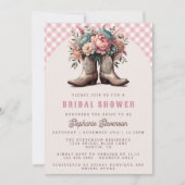 Rustique Cowgirl Boots nuptiale douche Invitation (Devant)