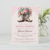 Rustique Cowgirl Boots nuptiale douche Invitation (Debout devant)