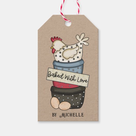 rustique cuit avec étiquette de faveur d'amour (Devant)