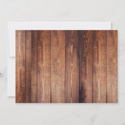 Rustique Deer Antlers Barne Faire-part de naissanc (Dos)