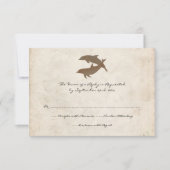 Rustique Dolphins Plage Mariage Invitation RSVP ca (Devant)