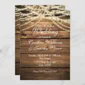 Rustique Dreamy Lumières romantiques Faire-part de (Devant / Derrière)