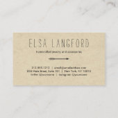 Rustique Earthy Bohemian Antlers Carte de visite d (Dos)