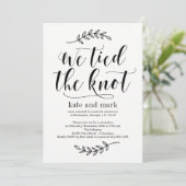 Rustique Elegance Mariage Elopement Invitation (Debout devant)
