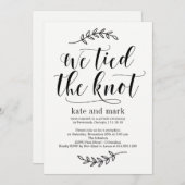 Rustique Elegance Mariage Elopement Invitation (Devant / Derrière)