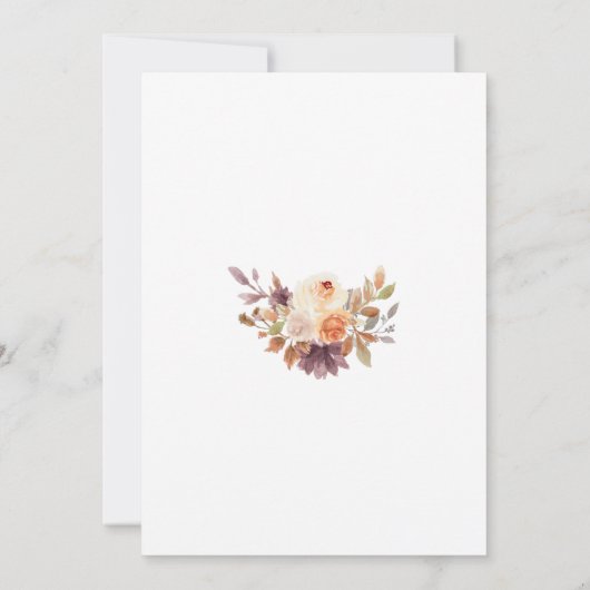 Rustique Elegant Automne Faire-part de mariage Flo (Dos)