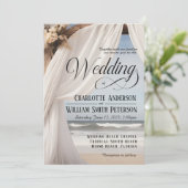 Rustique Elegant Beach Wedding Invitation (Debout devant)