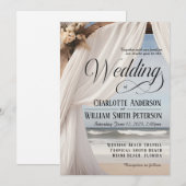 Rustique Elegant Beach Wedding Invitation (Devant / Derrière)