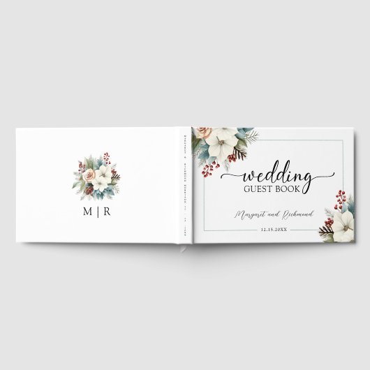 Rustique Élégant Noël Mariage d'hiver Livre d'invi (Complet)