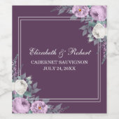 Rustique Elegant Purple et Lilac Peonies Étiquette (Étiquettes simples)