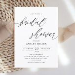 Rustique Elegant Simple Douche nuptiale Invitation<br><div class="desc">Rustic Elegant Simple Bridal Shower Invitation Ajoutez du texte personnalisé au verso pour fournir toutes les informations supplémentaires nécessaires pour vos invités.</div>